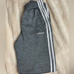 3 for $12: Adidas White Stripes Light Heather Grey Children’s Joggers L 14/16